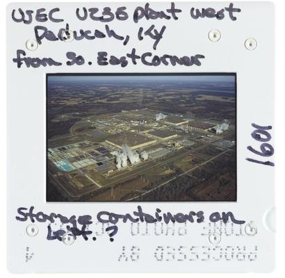 USEC U235 Plant West Paducah, Kentucky from Northeast Corner Storage containers on left