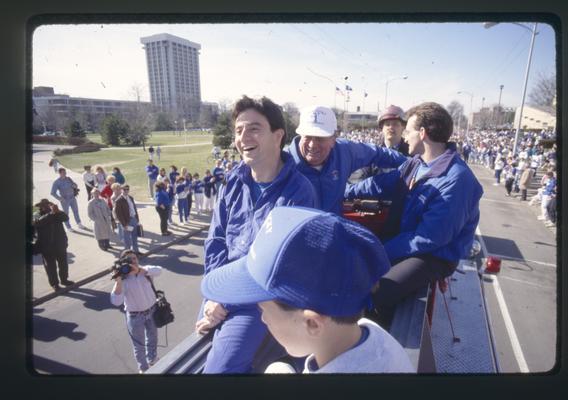 Rick Pitino and Bill Keightley in UK parade