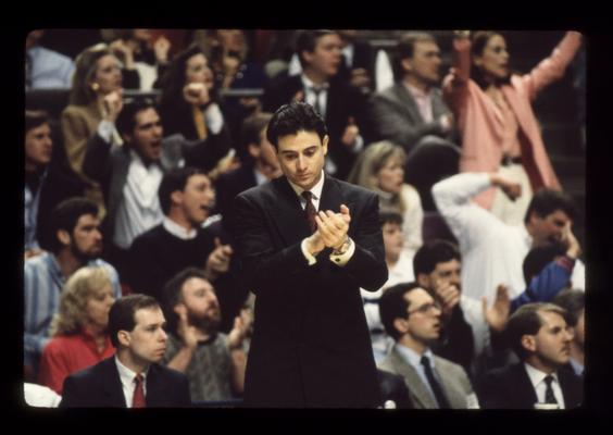 Rick Pitino applauding play; UK vs. Ole Miss