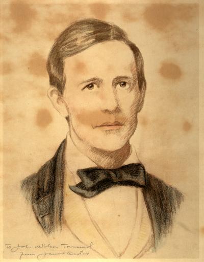 Color drawing of Stephen Collins Foster, 1826-1864. Copyright 1931, William Edwin Rudge. Janet Dexter, fecit