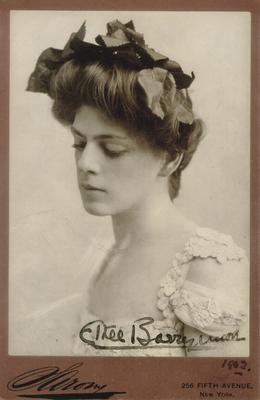 Ethel Barrymore; autographed:                          Ethel Barrymore, 1902 ; Photographer: Sarony; New York