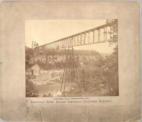 Kentucky River Bridge, Cincinnati Railway; shows completed span