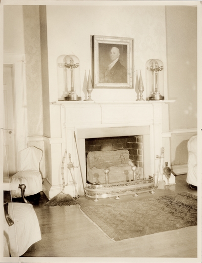 Fireplace on an unidentified house