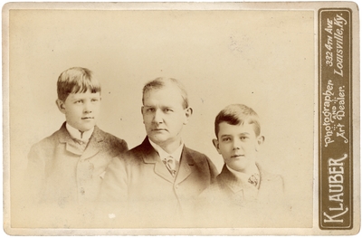 John Mason Brown (1837-1890) with his sons, Preston Brown (1872-1948) and Mason Brown