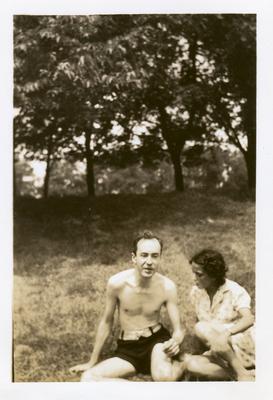 Philip Preston Johnston III (1918-1964) and an unidentified woman