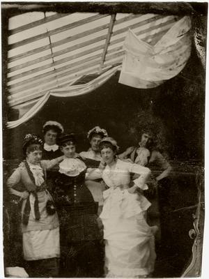 Six unidentified women, same subjects as #14 (three of the women are in images #16-18)