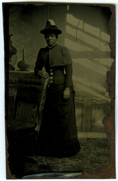 Unidentified African American female ; photo located on page 13 of album