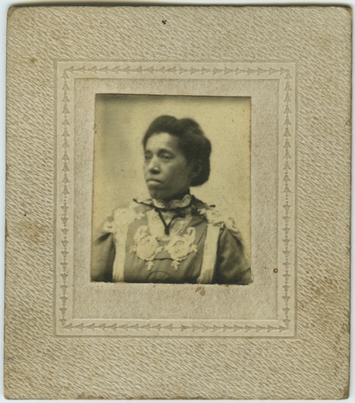 Unidentified African American female ; photo located on page 19 of album