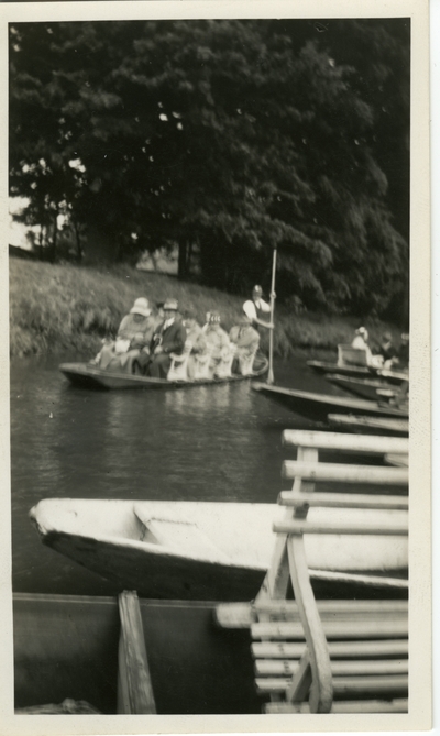 People in a rowboat Berlin vicinity Spreewald.  