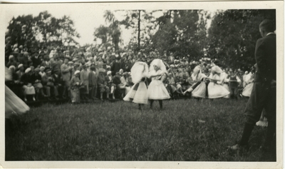 Girls dancing.   Berlin vicinity Spreewald.   