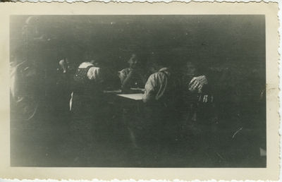 Children at a table.   