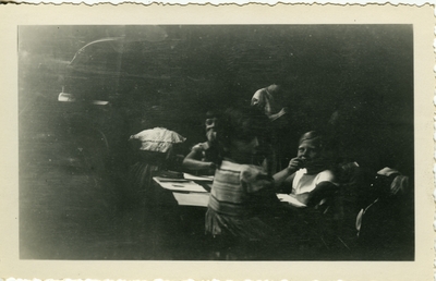 Children at a table.   