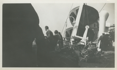 On deck of ship.  