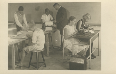 Students in classroom.  