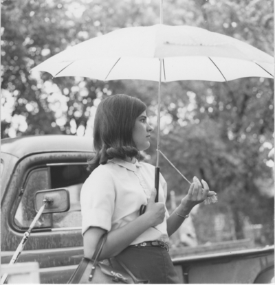 Taylorsville, girl with umbrella