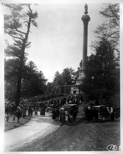 Henry Clay Monument in Lexington Cemetery. Placing wreath by Venezuelan Delegation