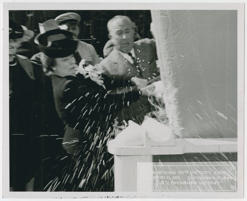 Photo album, S.S. Lynchburg Victory at launching, Fairfield, Maryland