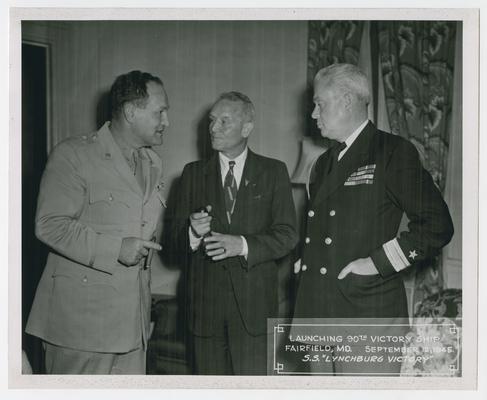 Photo album, S.S. Lynchburg Victory at launching, Fairfield, Maryland