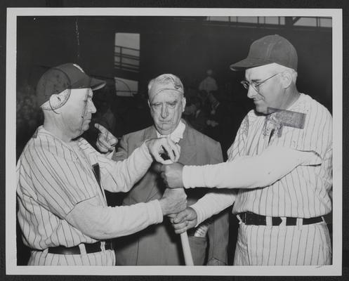 Chief Justice Vinson with President Truman at Griffith Stadium