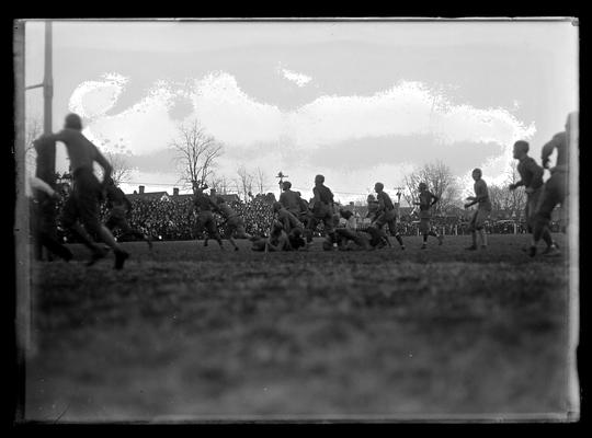 Football game with Tennessee, near goal line