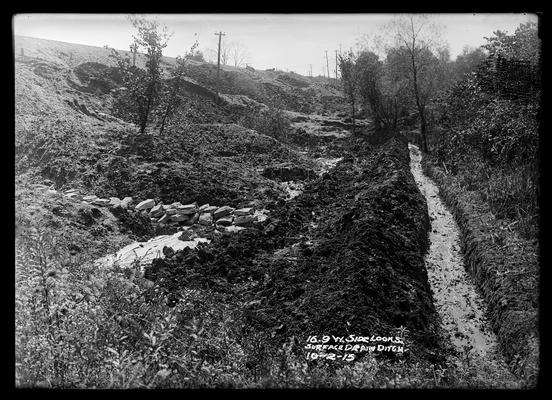 16.9 west side looking south, surface drain ditch