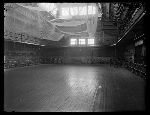 Old gymnasium, interior, in Barker Hall