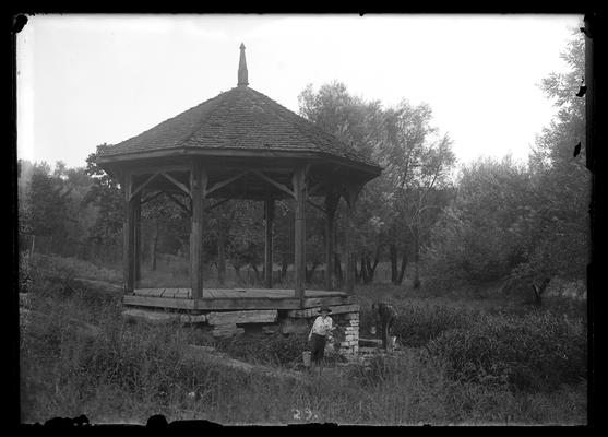 Maxwell Springs, two men drawing water