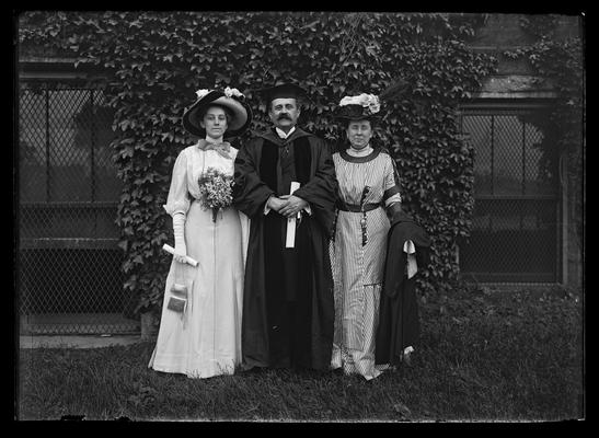 John Blair McAffee with wife and daughter, honorary degree