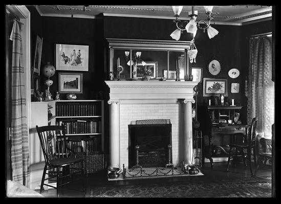 Mantel in living room