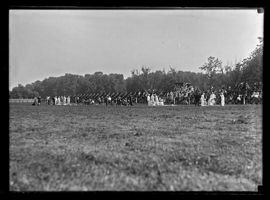 Track meet, bleachers, spectators