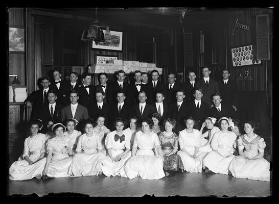 Tau Beta Pi party in senior room, flash