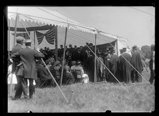 Commencement, tent, interior