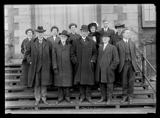 General Administration Faculty, front row: Barker, White, Lafferty, __, Gillis; back row: Graddy, Terry, King, Owens, Hamilton, __