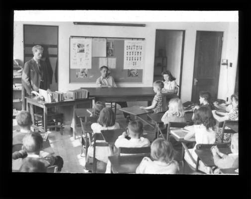 Elementary school students in classroom