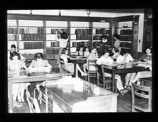 Senior High School students in school library