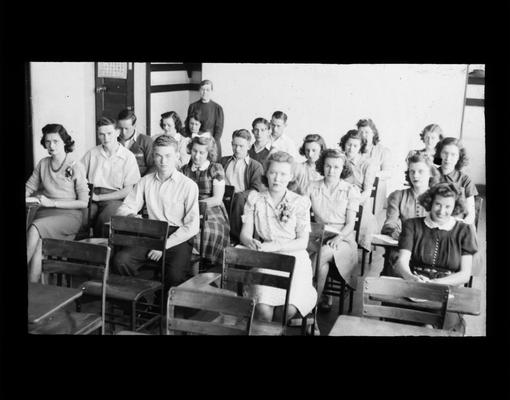 Senior High School students in English class (posed)