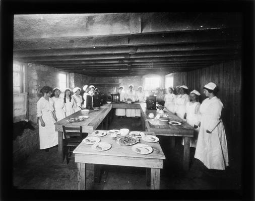 Athens girls in cooking class