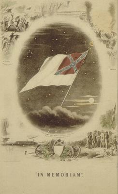 Inset of Confederate States of America flag, with caption 