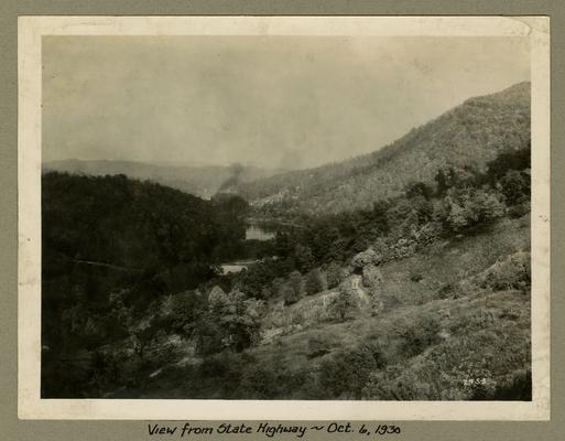 Title handwritten on photograph mounting: View from State Highway