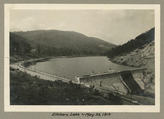 Title handwritten on photograph mounting: Elkhorn Lake