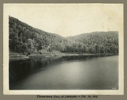Title handwritten on photograph mounting: Panorama View of Lakeside