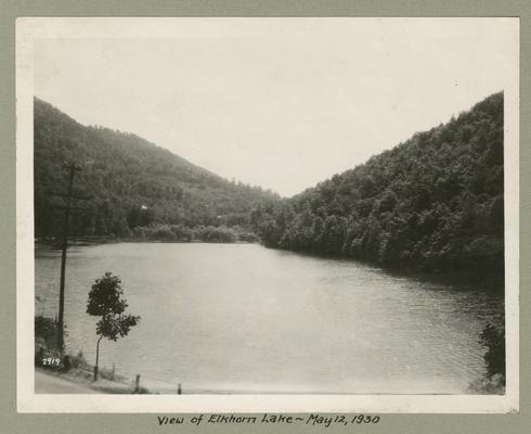 Title handwritten on photograph mounting: View of Elkhorn Lake