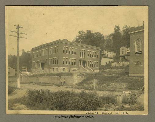 Title handwritten on photograph mounting: Jenkins School