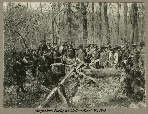 Title handwritten on photograph mounting: Inspection Party at Still