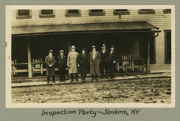 Title handwritten on photograph mounting: Inspection Party--Jenkins, Kentucky