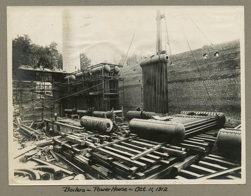 Title handwritten on photograph mounting: Boilers--Power House