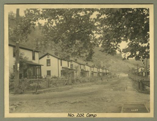 Title handwritten on photograph mounting: No. 202 Camp