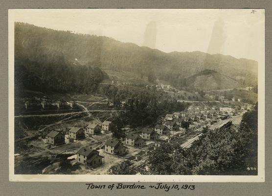 Title handwritten on photograph mounting: Town of Burdine