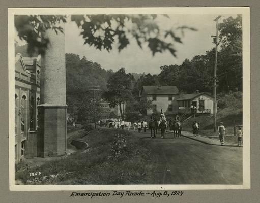 Title handwritten on photograph mounting: Emancipation Day Parade