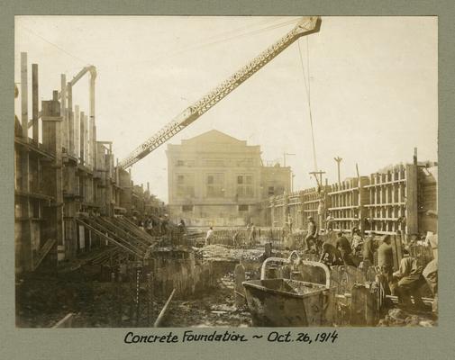 Title handwritten on photograph mounting: Concrete Foundation